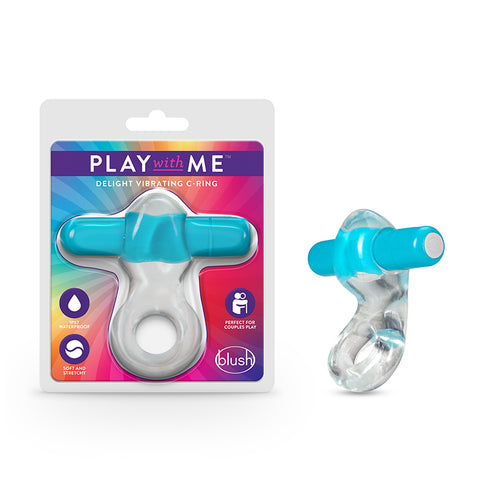 Play with Me Delight Vibrating CRing Blu
