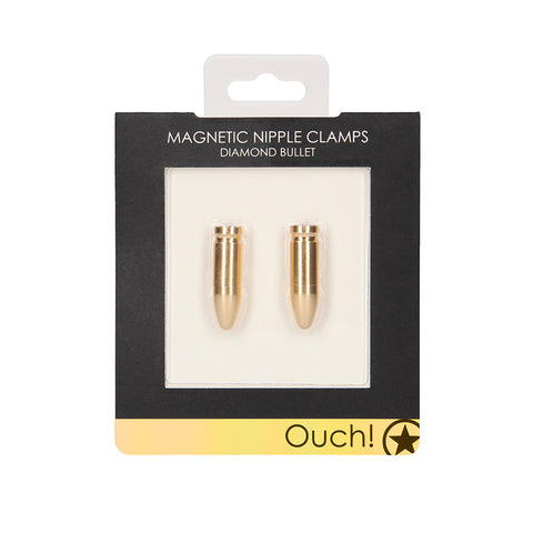 Ouch Magnetic Nipple Clamps - Gold
