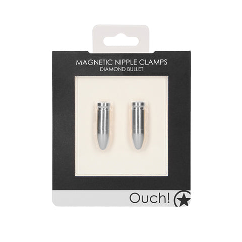 Ouch Magnetic Nipple Clamps - Silver