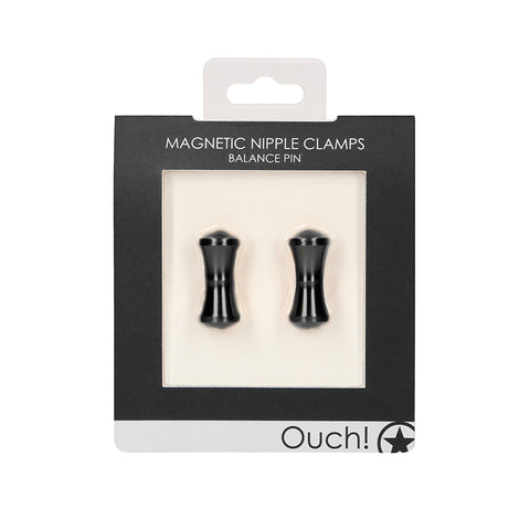 Ouch Magnetic Nipple Clamps -Pin -Black