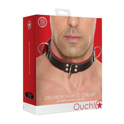 Ouch Deluxe Collar - One Size - Red